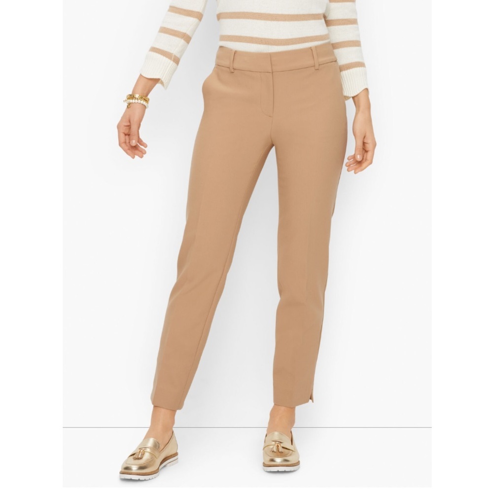 Talbots Hampshire Camel Straight Leg Trouser Pants